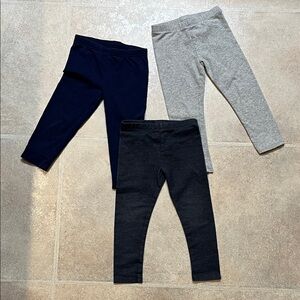 Okie Dokie Kids Leggings - Navy, Gray, Black